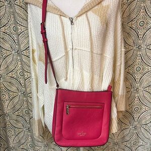 Kate Spade Vibrant Pink Crossbody Bag Adjustable Straps